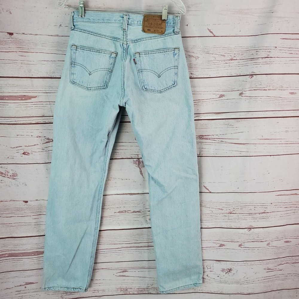 USA Vintage Levi's 501 Jeans Women's Button Fly 29x30 High Waist Wedgie Fade 90s